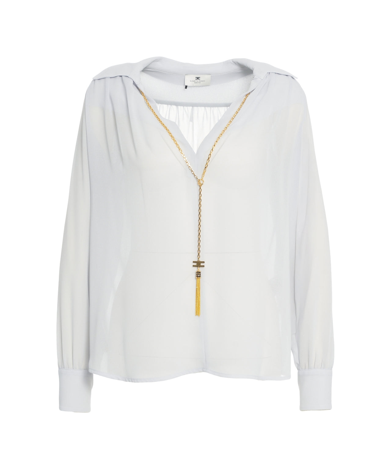 ELISABETTA FRANCHI Elegant Blouse with Chain Detail