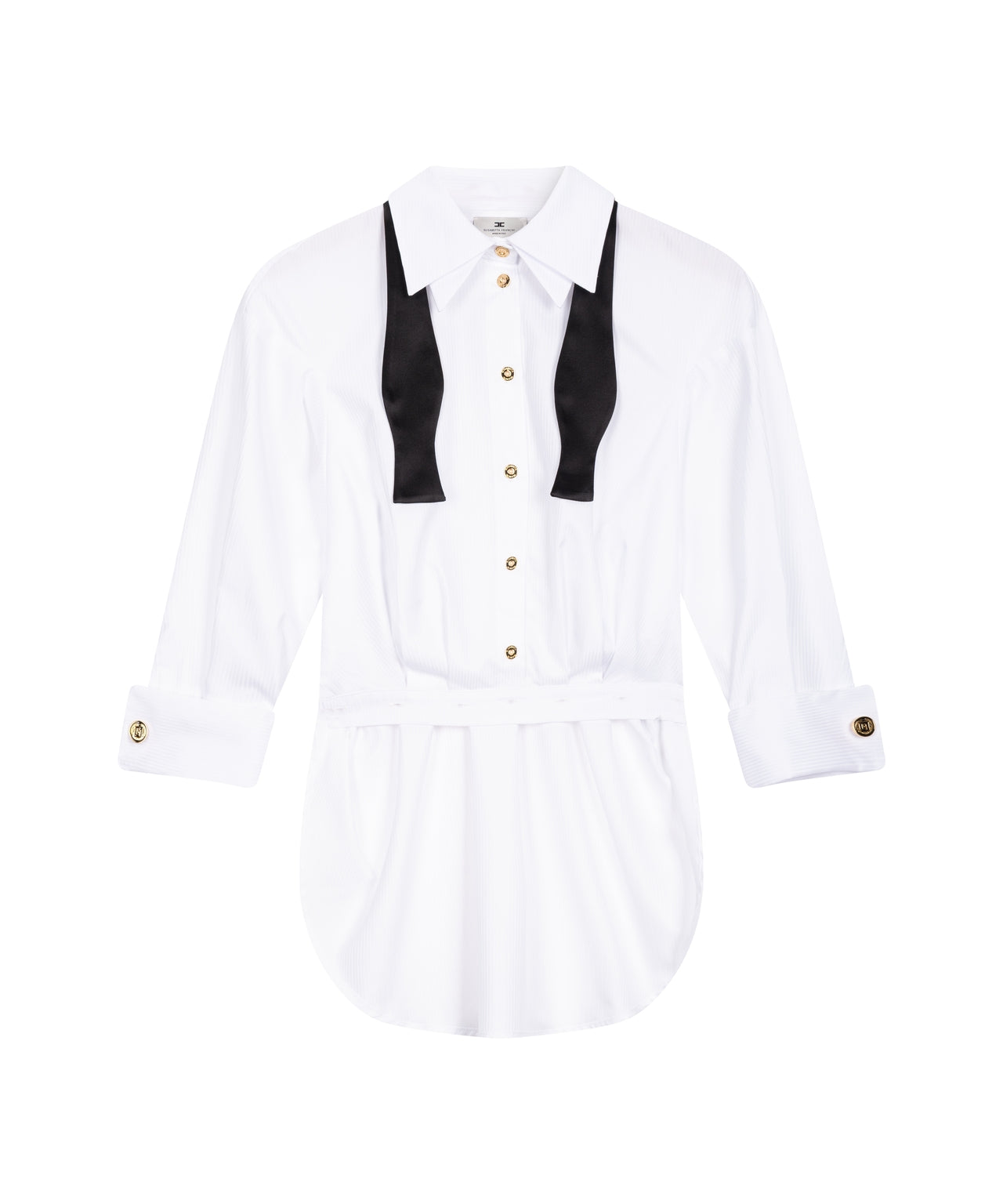 ELISABETTA FRANCHI Elegant Women's Two-Piece Suit with Bow Details