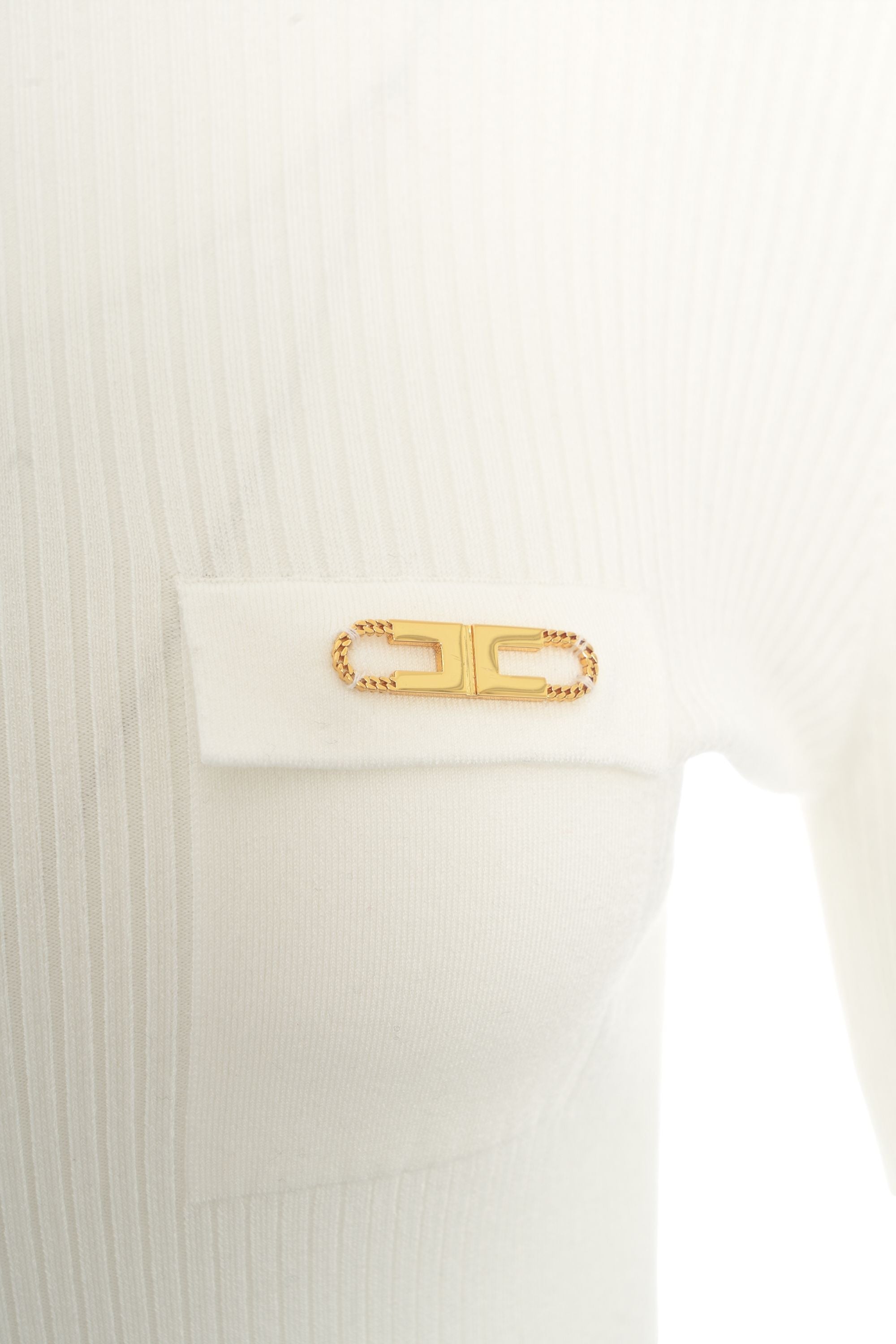 ELISABETTA FRANCHI Ribbed Turtleneck Sweater