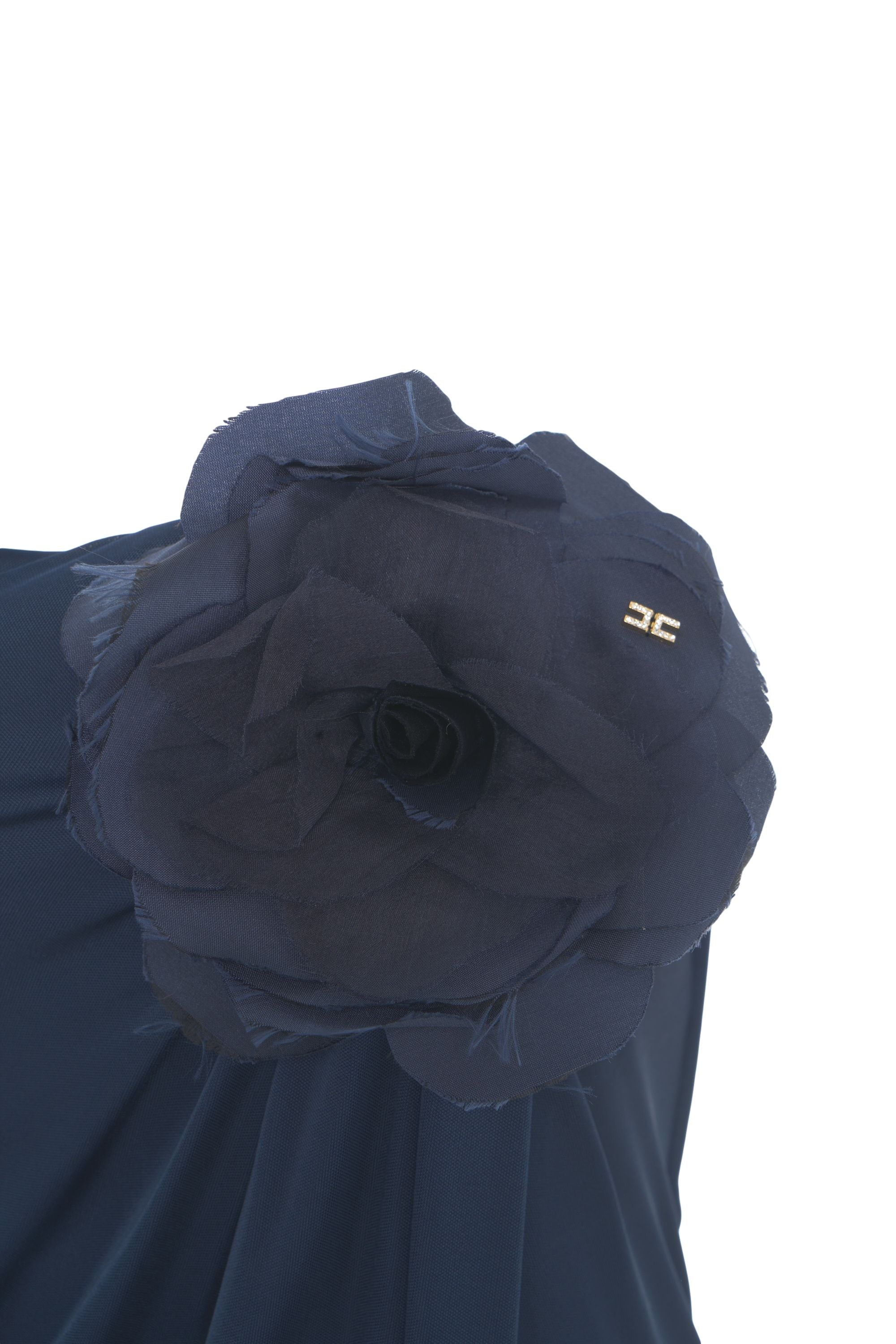 ELISABETTA FRANCHI Evening Dress with Flower Detail