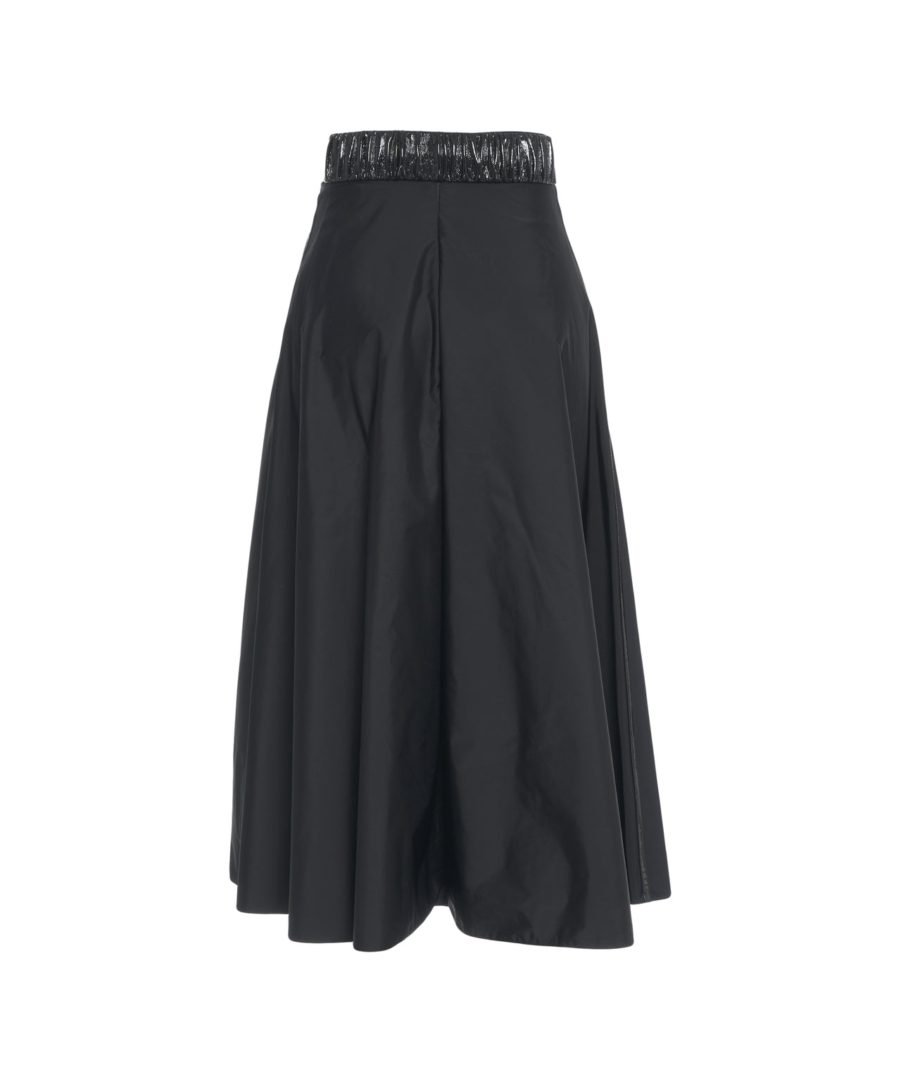ELISABETTA FRANCHI Chic High-Waisted Midi Skirt with Glossy Belt