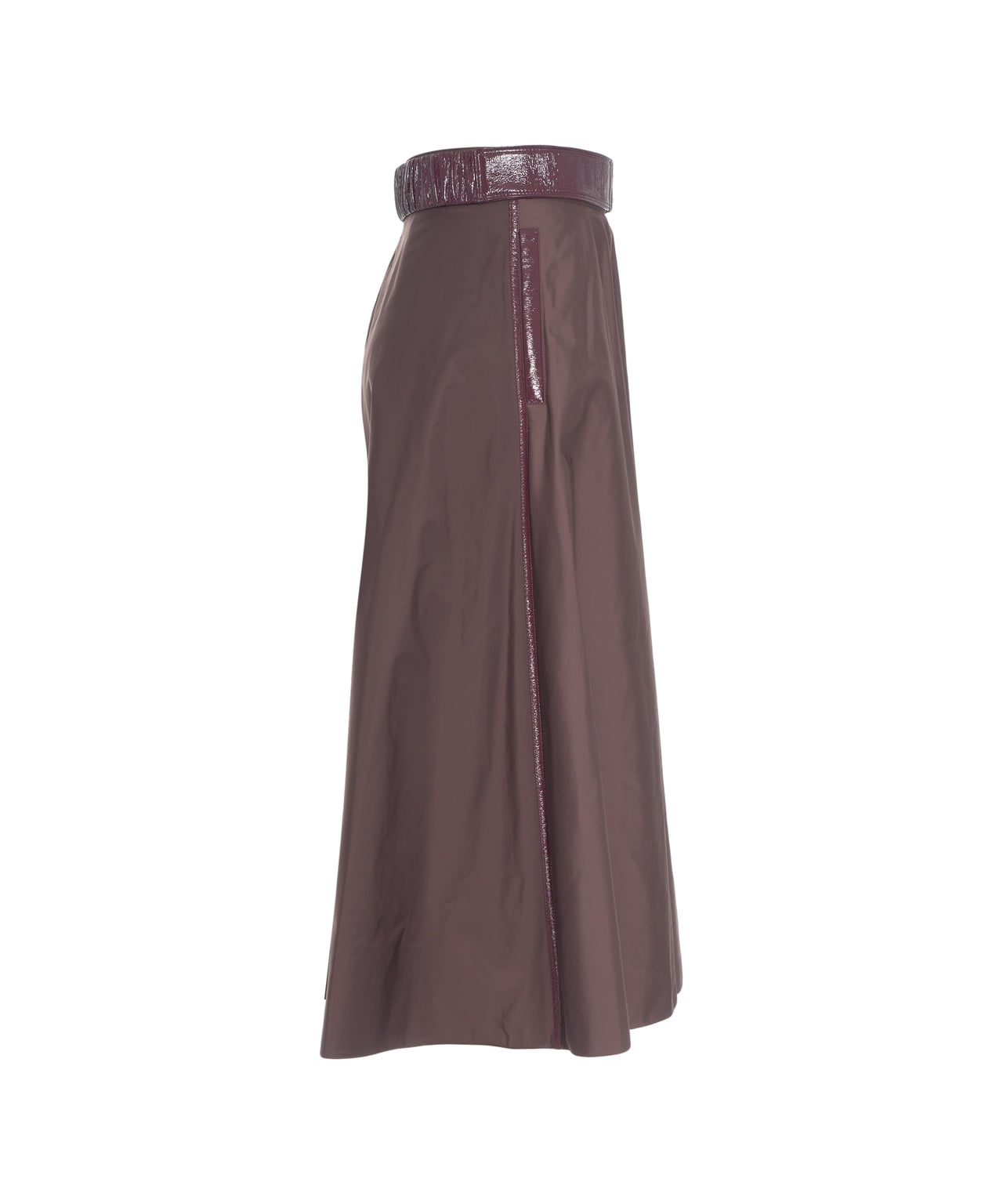 ELISABETTA FRANCHI Midi Skirt with Distinctive Belt