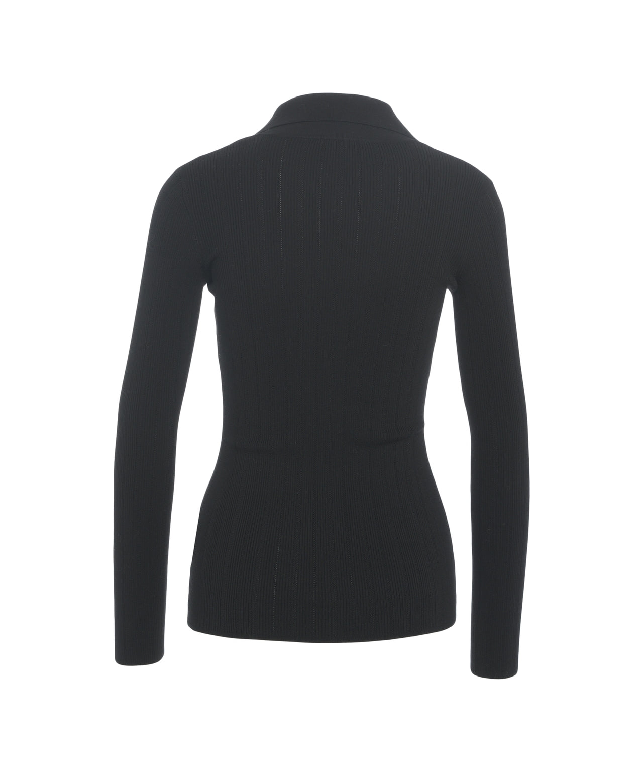 ELISABETTA FRANCHI Ribbed Sweater with Chain Detail