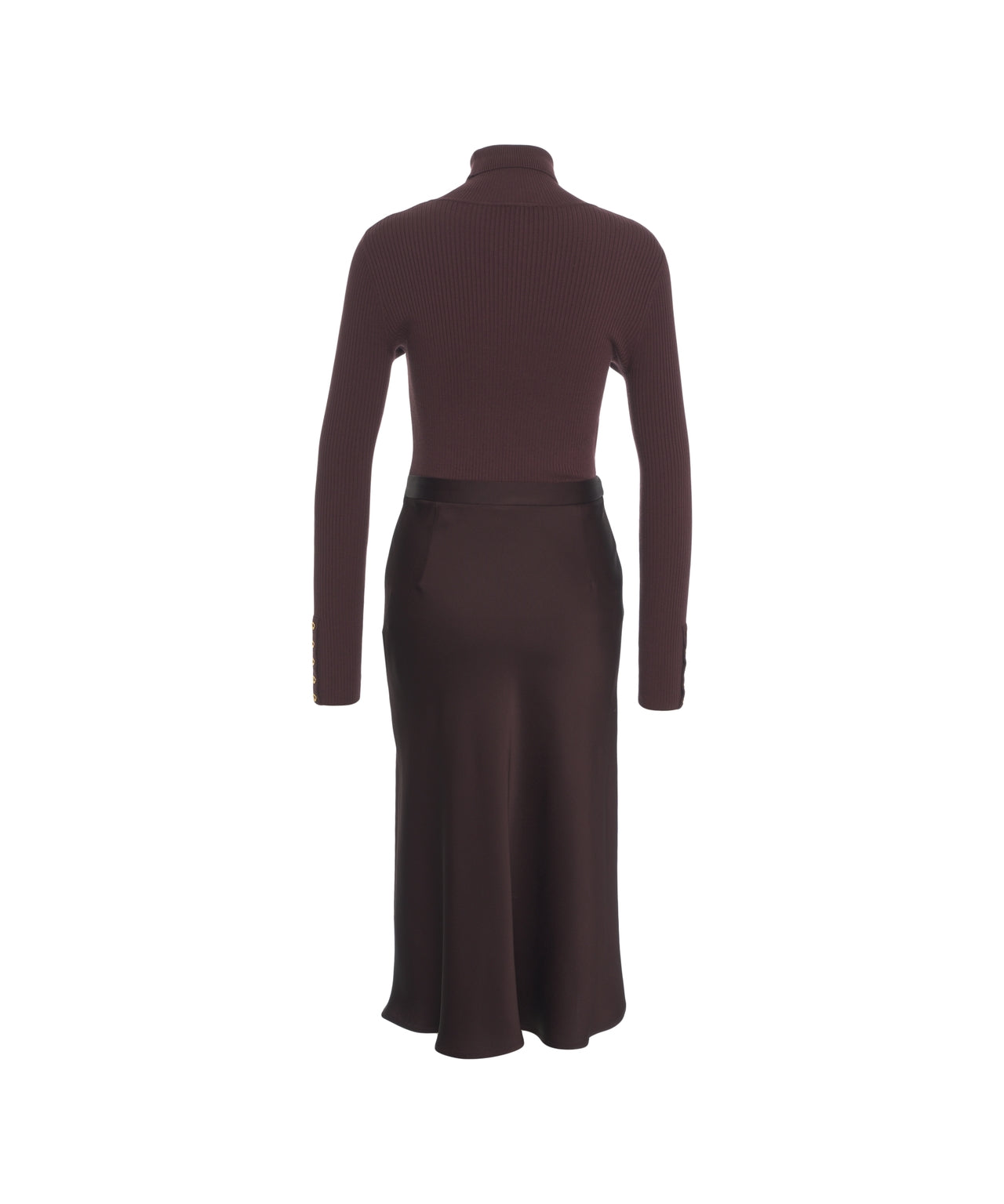 ELISABETTA FRANCHI Elegant Midi Dress with High Neck