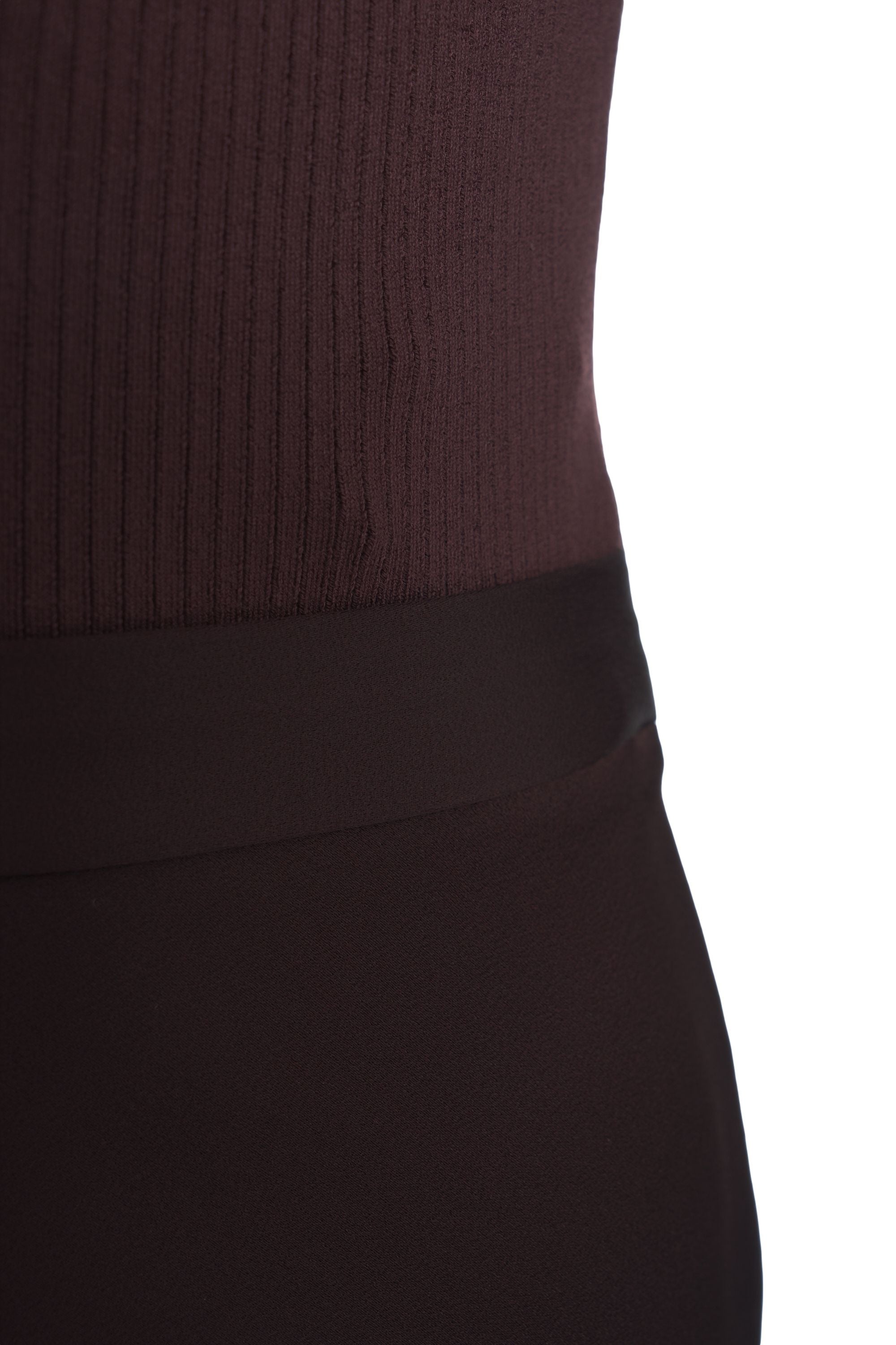 ELISABETTA FRANCHI Elegant Midi Dress with High Neck