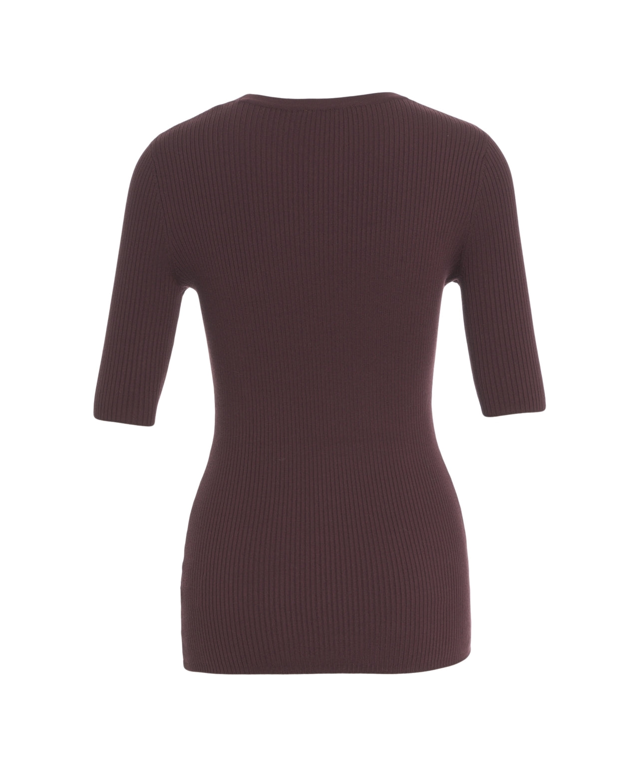 ELISABETTA FRANCHI Elegant Knit T-shirt with Chest Pocket - FW25