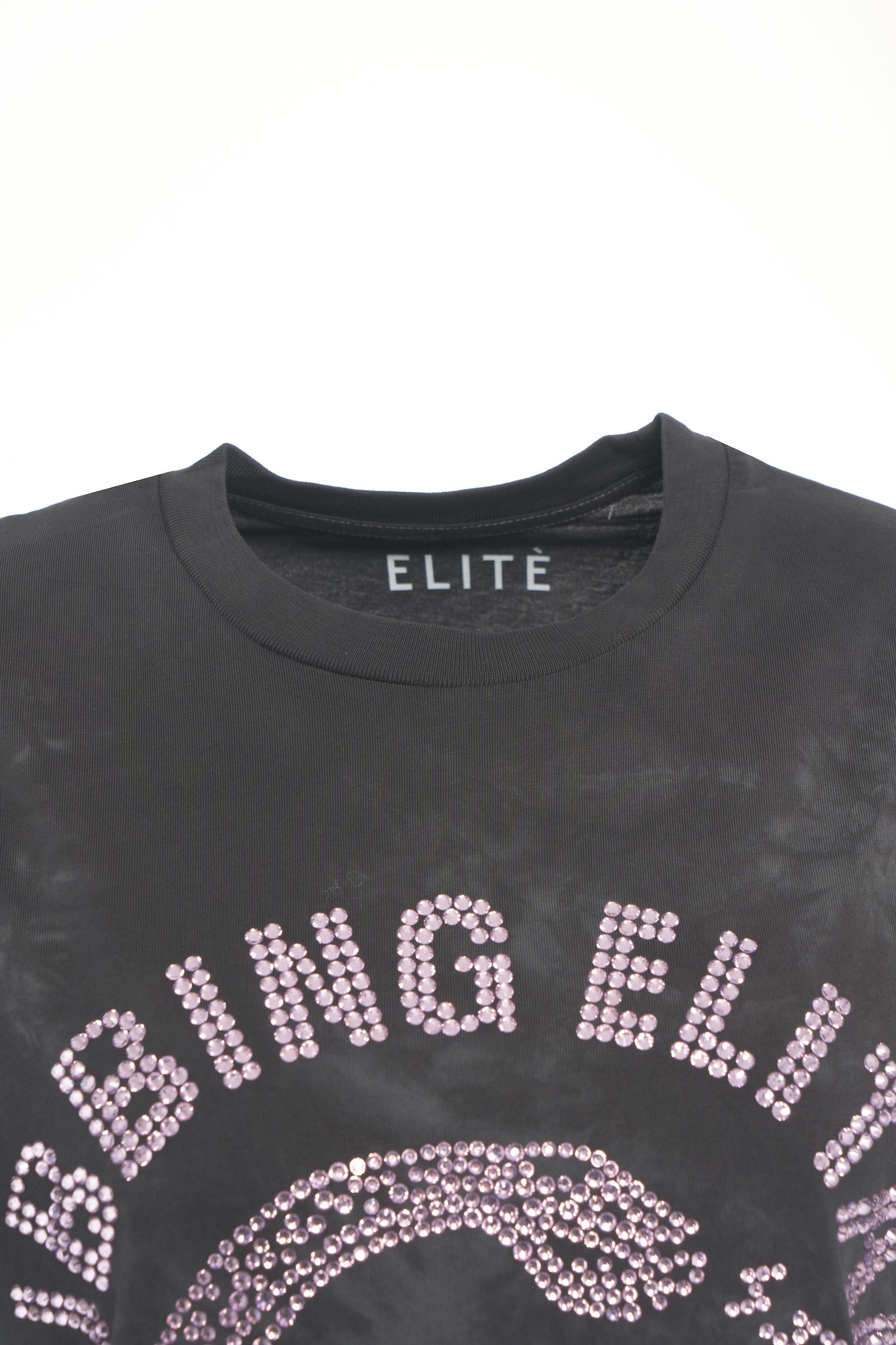 Elite Women's T-Shirt with Snake Rhinestone Design