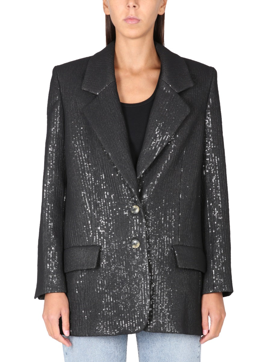 THE MANNEI Sophisticated Notched Lapel Blazer for Women