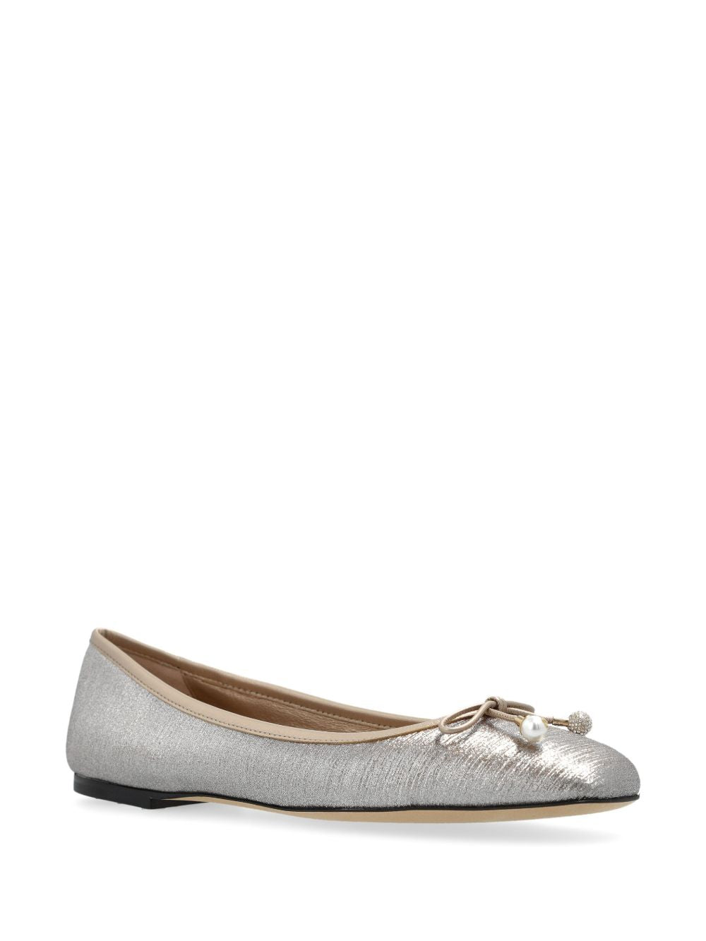JIMMY CHOO Elegant Flat Leather Ballet Flats