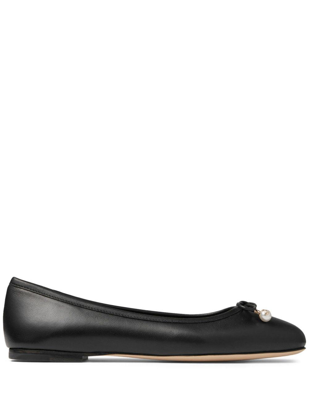 JIMMY CHOO Elme Flat Leather Ballet Flats