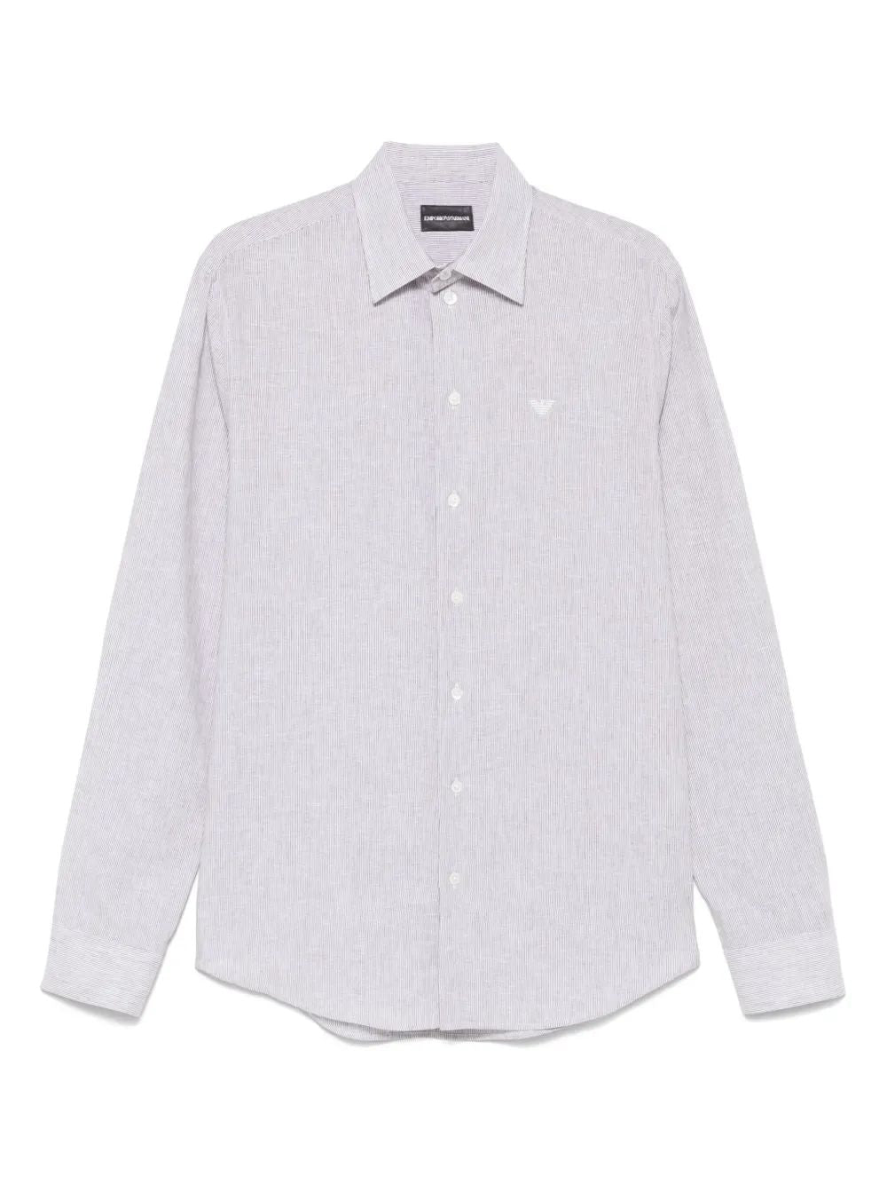 EMPORIO ARMANI Striped Button-Up Shirt for Men - SS25