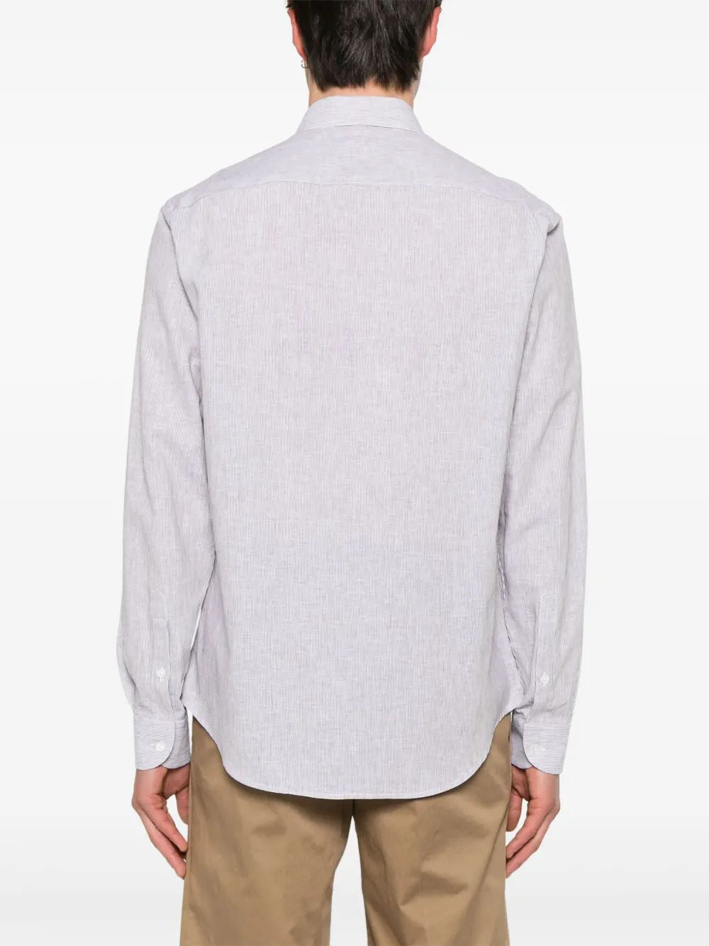 EMPORIO ARMANI Striped Button-Up Shirt for Men - SS25