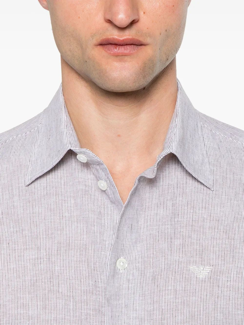 EMPORIO ARMANI Striped Button-Up Shirt for Men - SS25