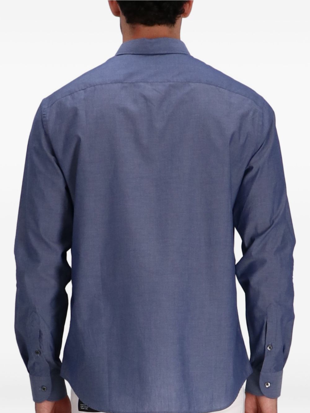 EMPORIO ARMANI Classic Long Sleeve Cotton Shirt for Men