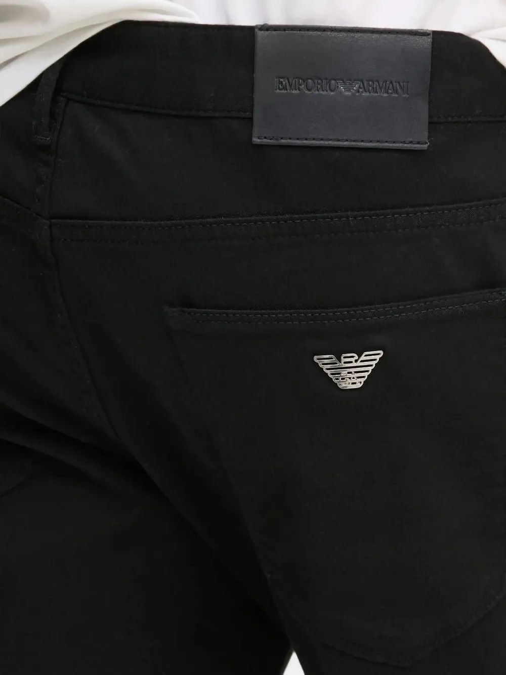 EMPORIO ARMANI Tapered Logo Plaque Jeans