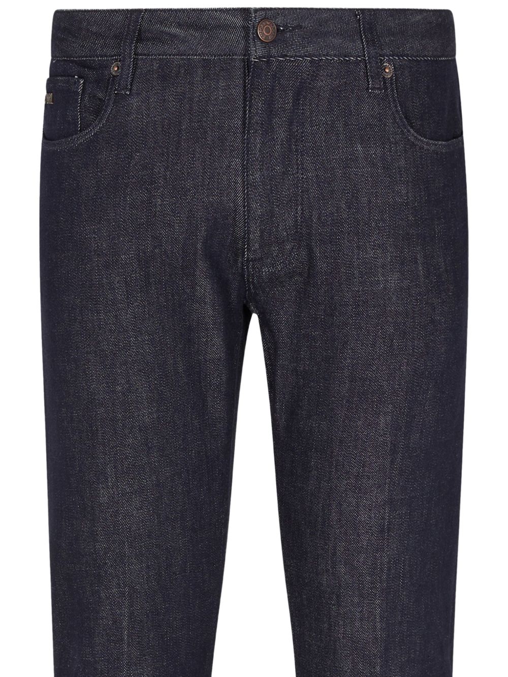 EMPORIO ARMANI Men's Denim Cotton Jeans with Branded Cuff - FW25
