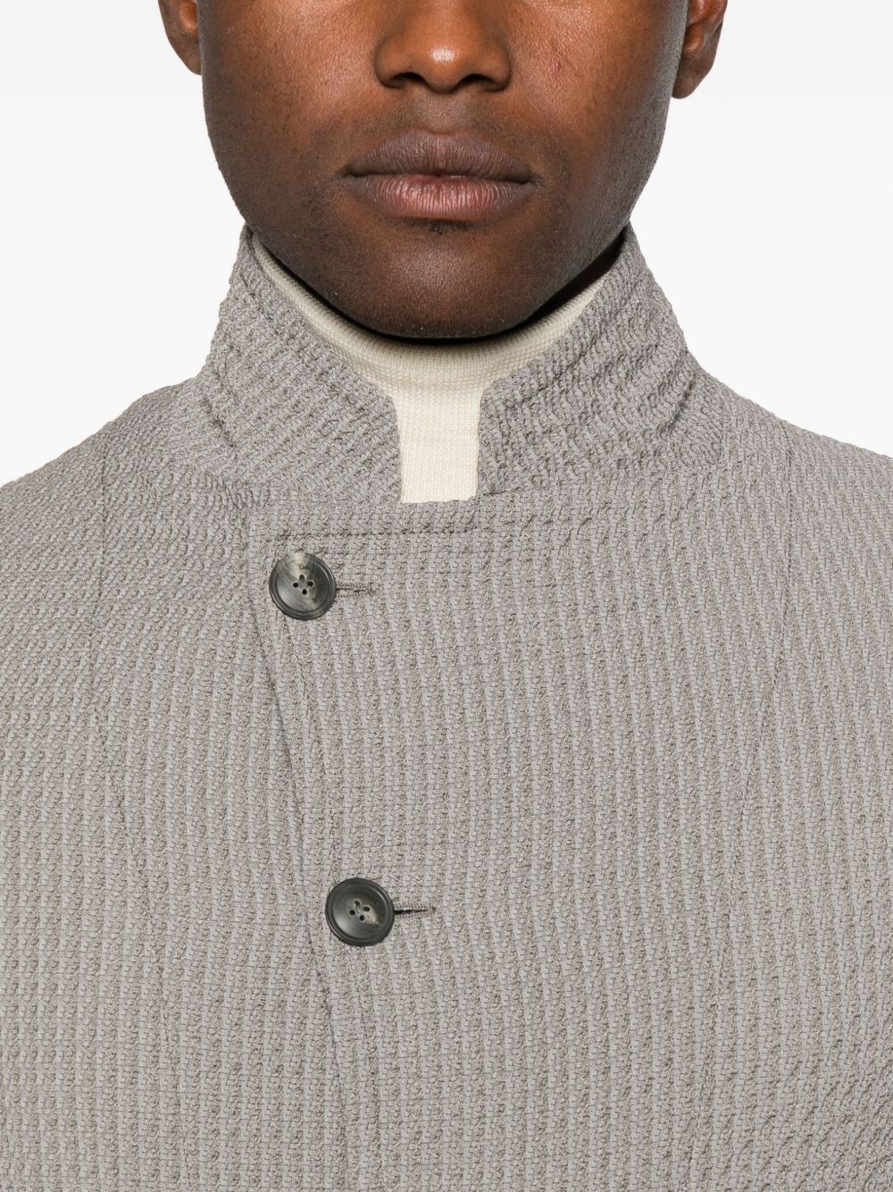 EMPORIO ARMANI Men's Wool Blend Jacket with Front Button Fastening