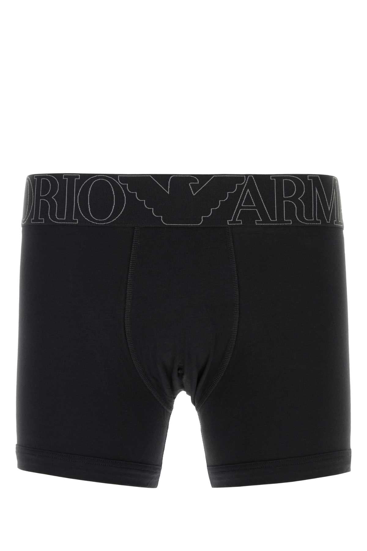 EMPORIO ARMANI Stretch Cotton Boxer with Mega Logo - Men’s Underwear