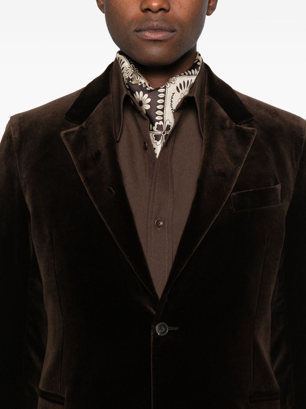 EMPORIO ARMANI Cotton Single-Breasted Jacket for Men