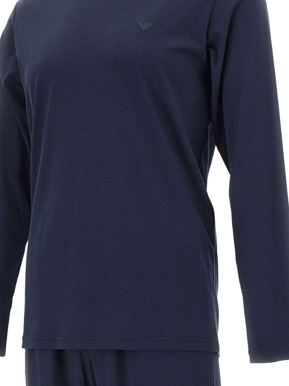 EMPORIO ARMANI Cotton Crew Neck Long Sleeve Shirt for Men