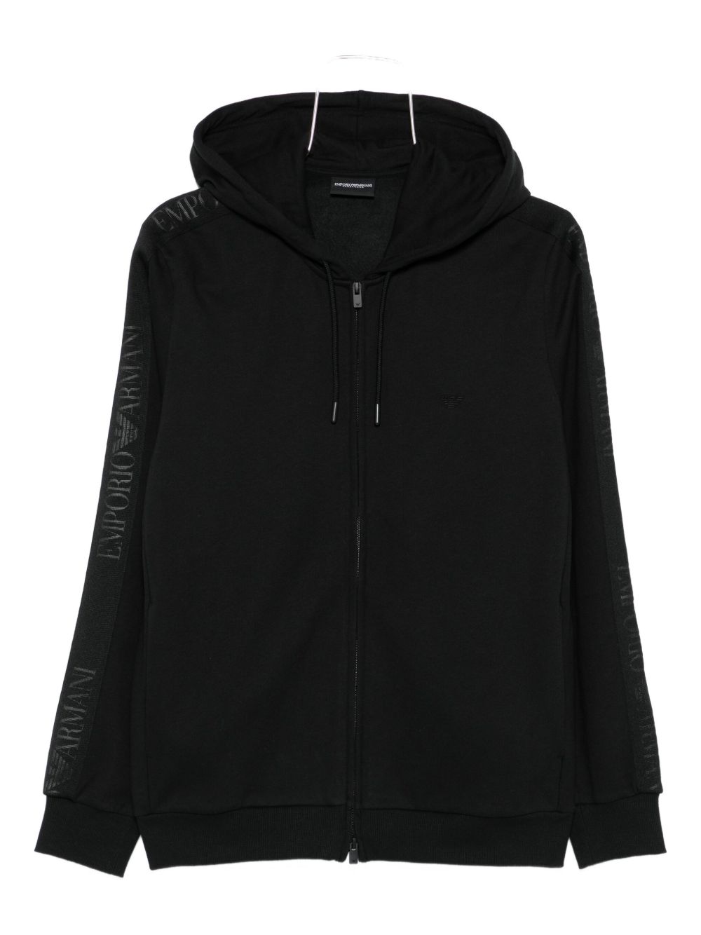 EMPORIO ARMANI Logo Tape Full Zip Hoodie for Men - FW25
