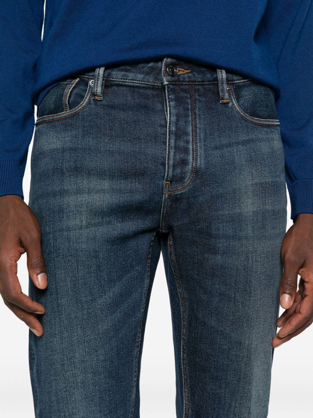 EMPORIO ARMANI Classic Denim Cotton Jeans for Men - FW25