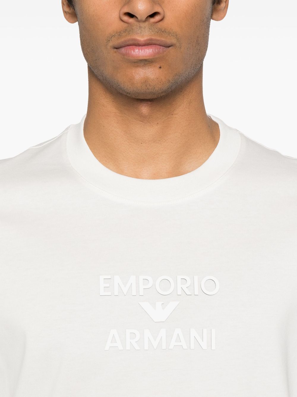 EMPORIO ARMANI Men's Logo Cotton T-Shirt - Crew Neck, Short Sleeves