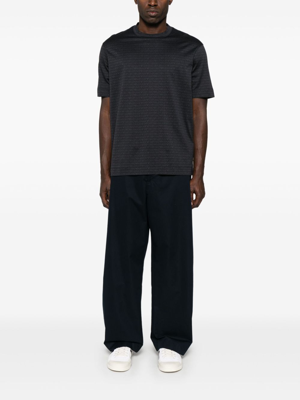 EMPORIO ARMANI Monogram-Print T-Shirt
