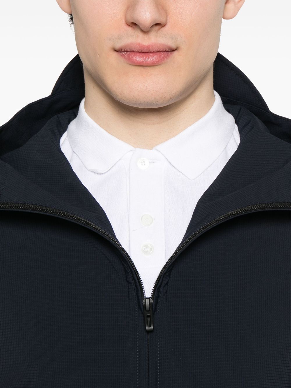 EMPORIO ARMANI Two-Way Zip Hooded Jacket for Men