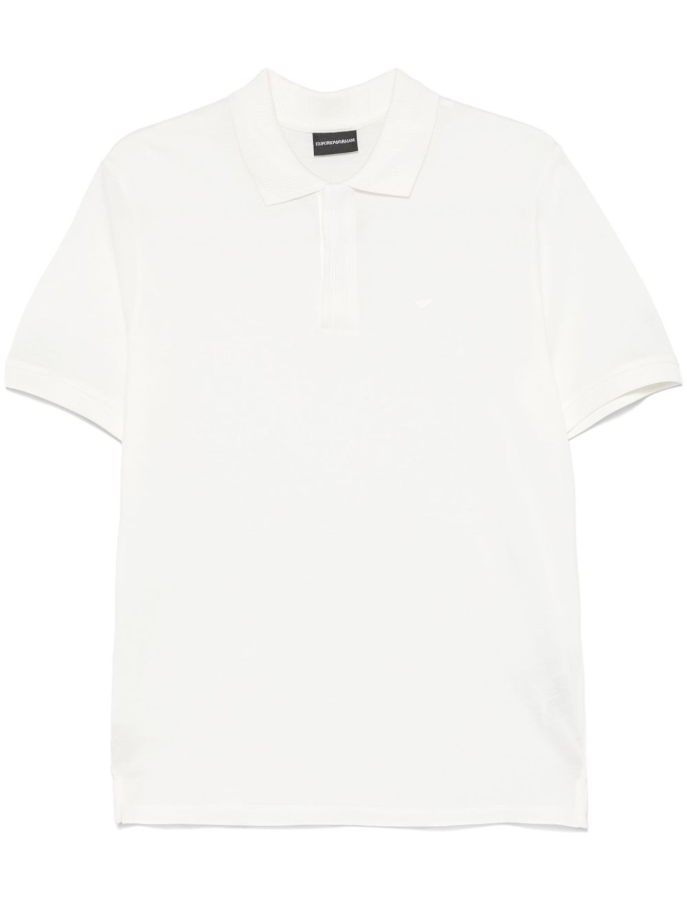 EMPORIO ARMANI Classic Cotton Polo Shirt with Front Button Placket - Men's