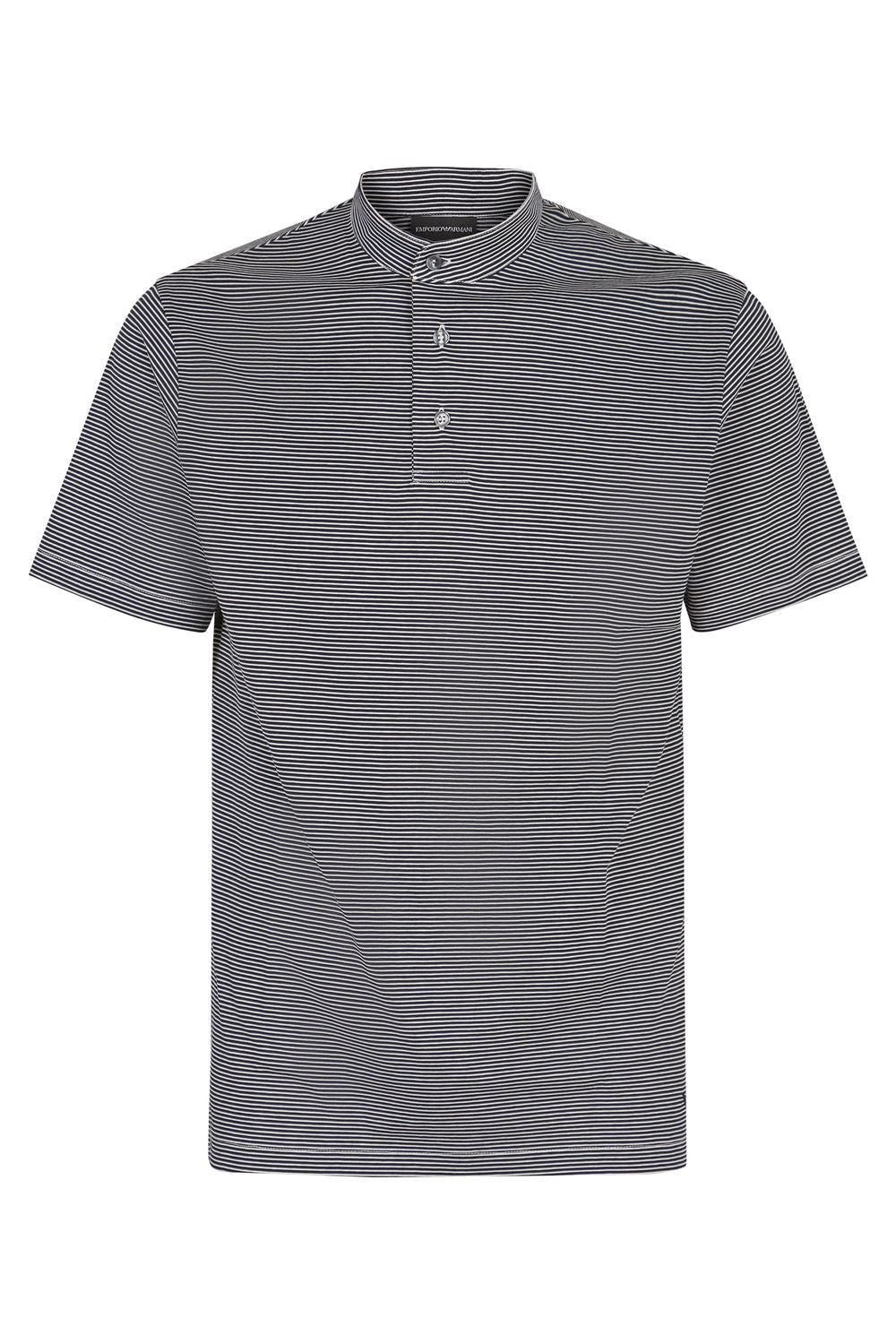 EMPORIO ARMANI Classic Striped Cotton Polo Shirt