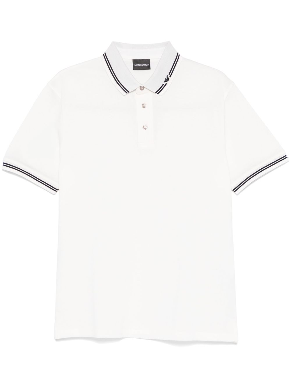 EMPORIO ARMANI Classic Logo Cotton Polo Shirt - Short Sleeve