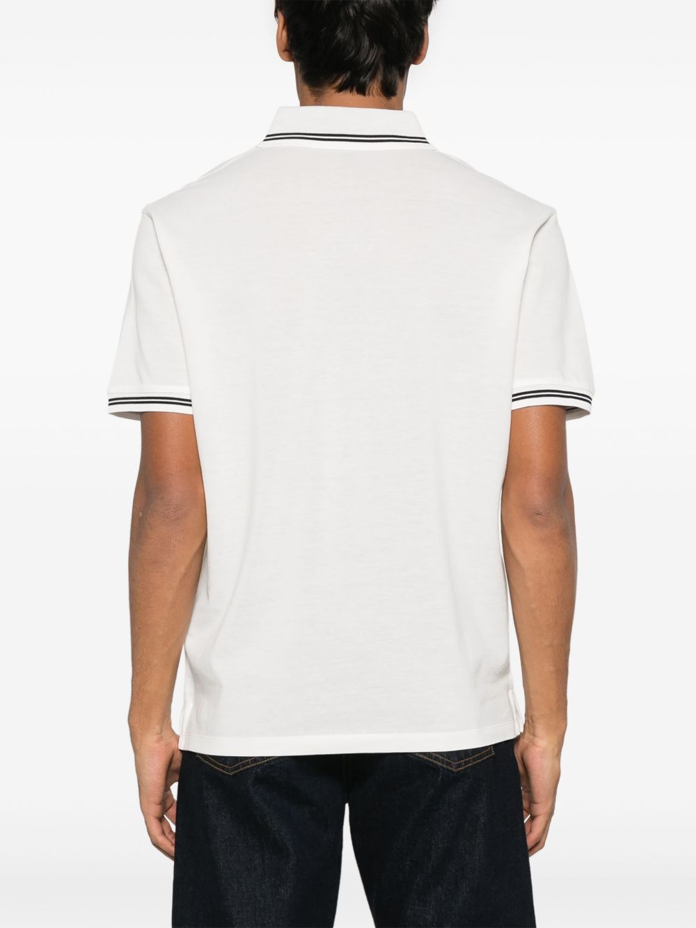 EMPORIO ARMANI Classic Logo Cotton Polo Shirt - Short Sleeve