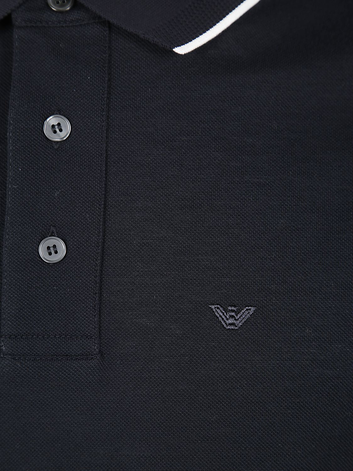 EMPORIO ARMANI Logo Embroidered Polo Shirt - Men’s Apparel