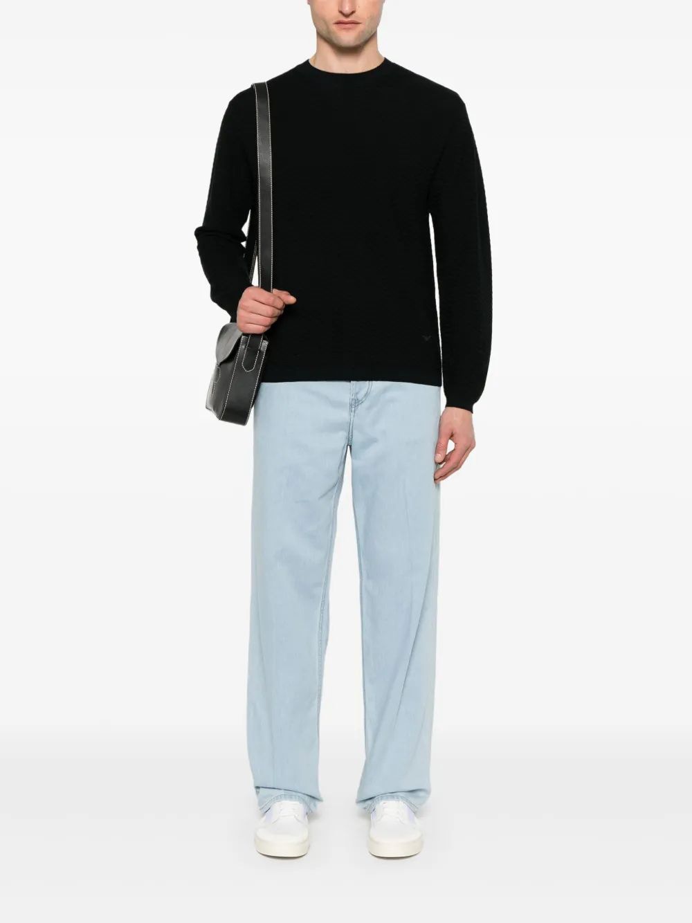 EMPORIO ARMANI Wool Blend Crewneck Sweater