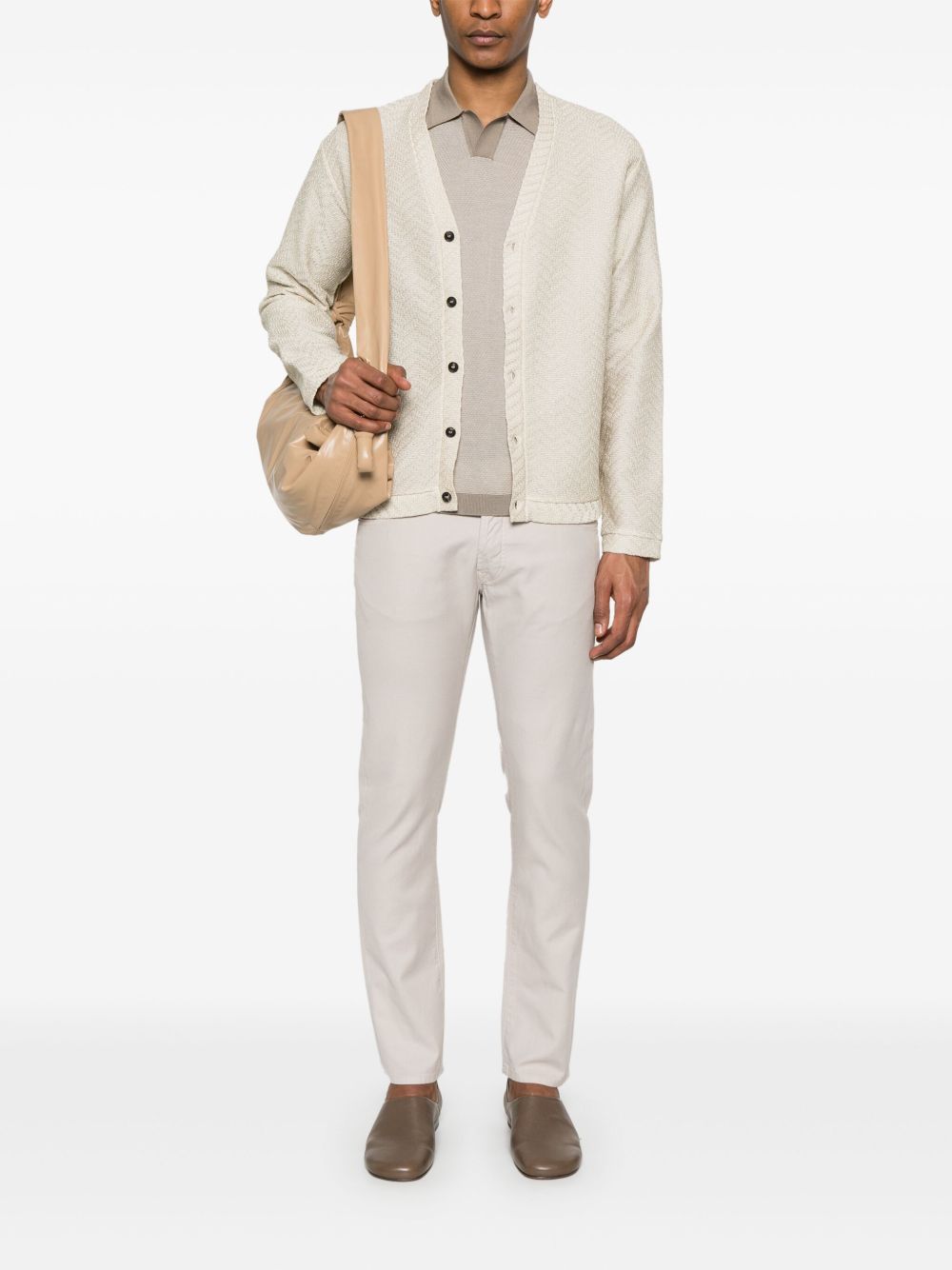 EMPORIO ARMANI Wool Blend Polo Shirt for Men