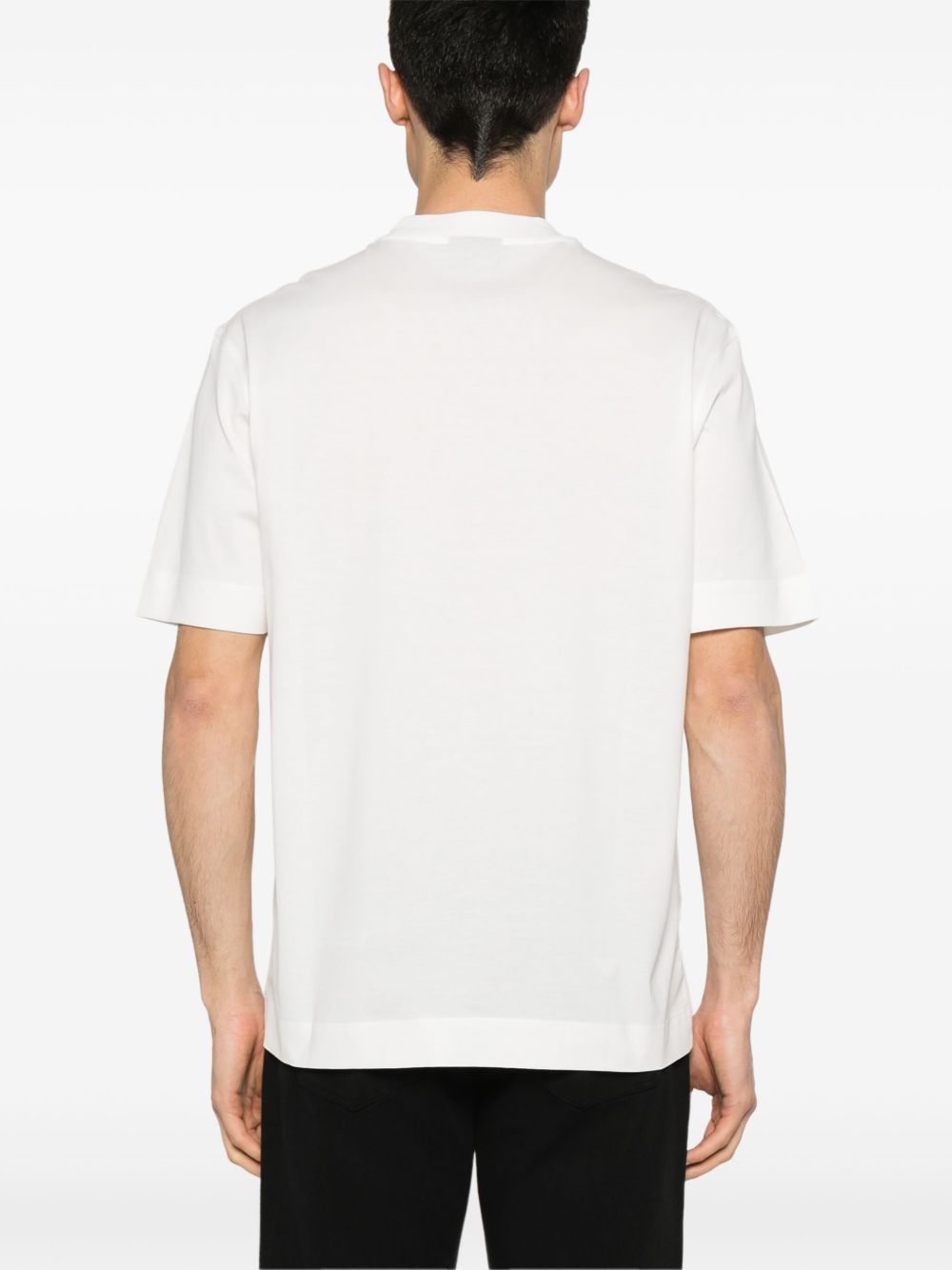 EMPORIO ARMANI Classic Logo Cotton Crew Neck T-Shirt for Men