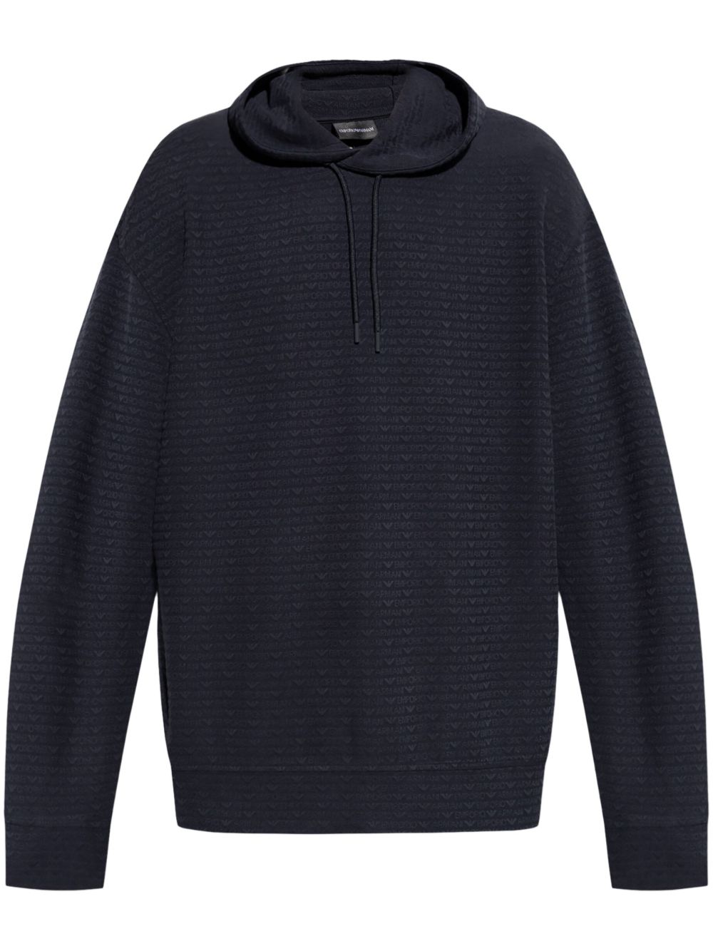 EMPORIO ARMANI Allover Logo Hoodie for Men