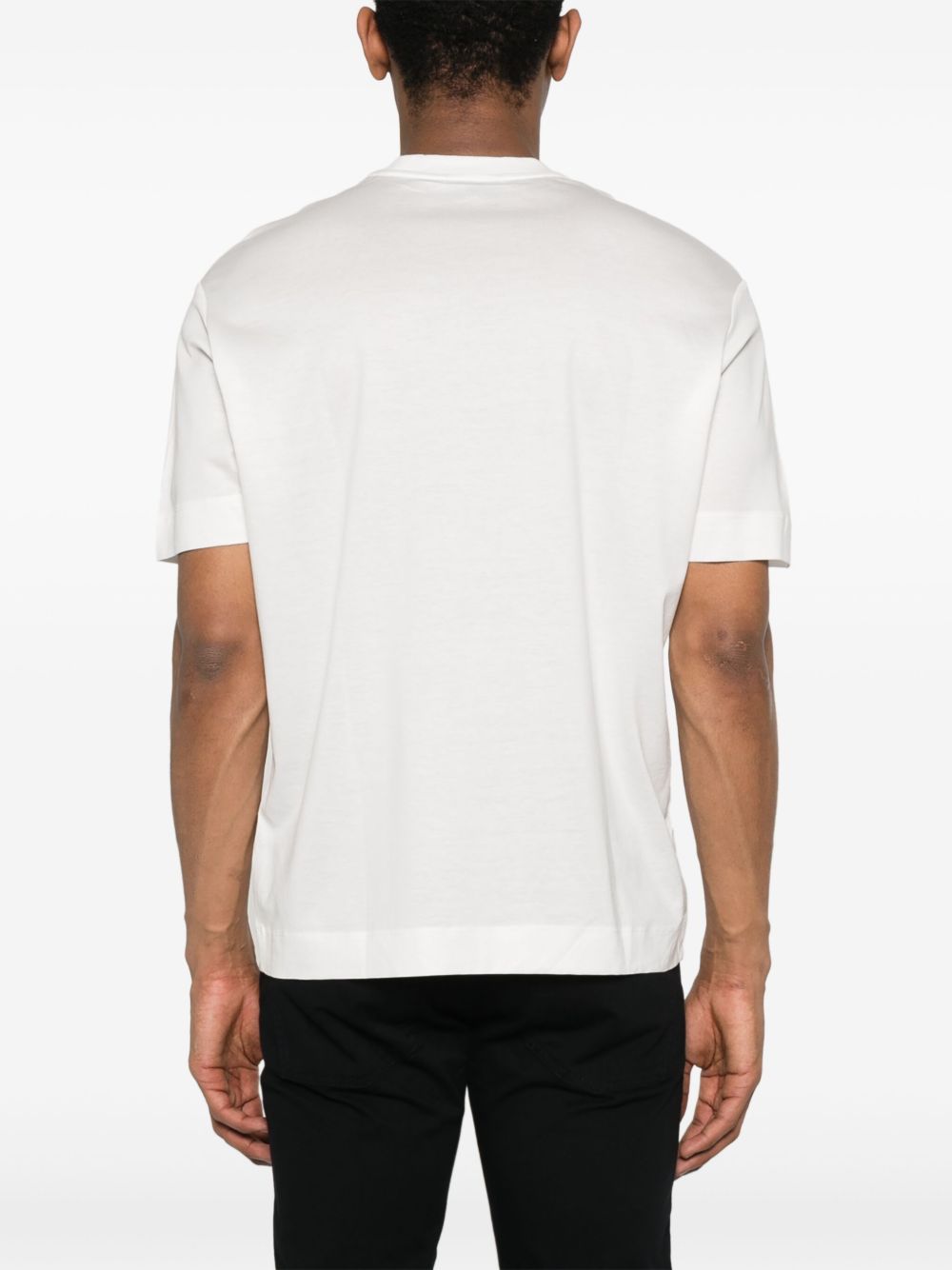EMPORIO ARMANI Embroidered Logo T-Shirt for Men - SS25 Collection