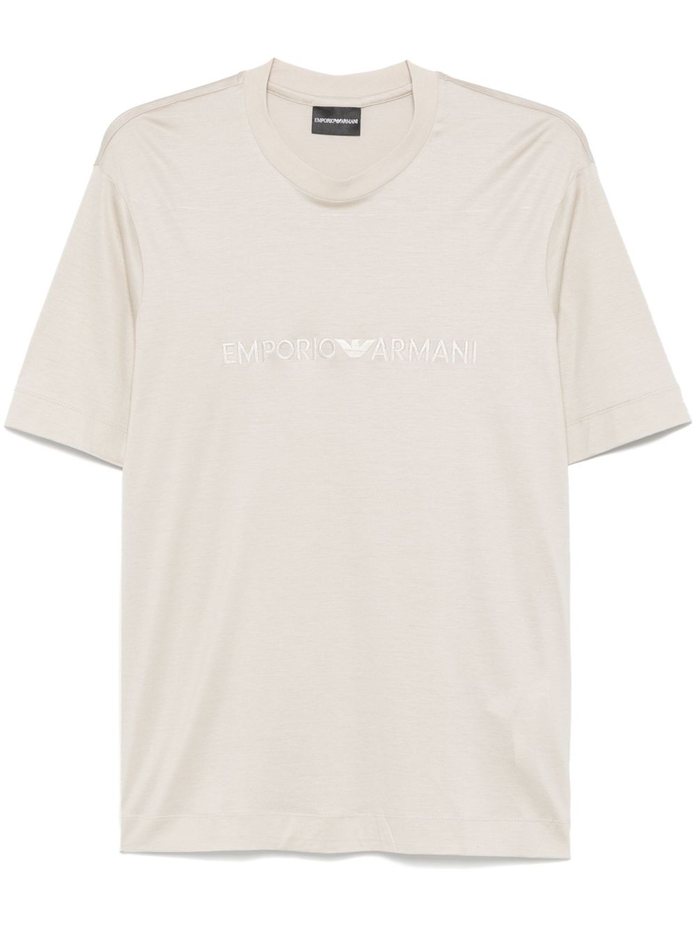 EMPORIO ARMANI Embroidered Logo Crew Neck Mini T-Shirt - SS25