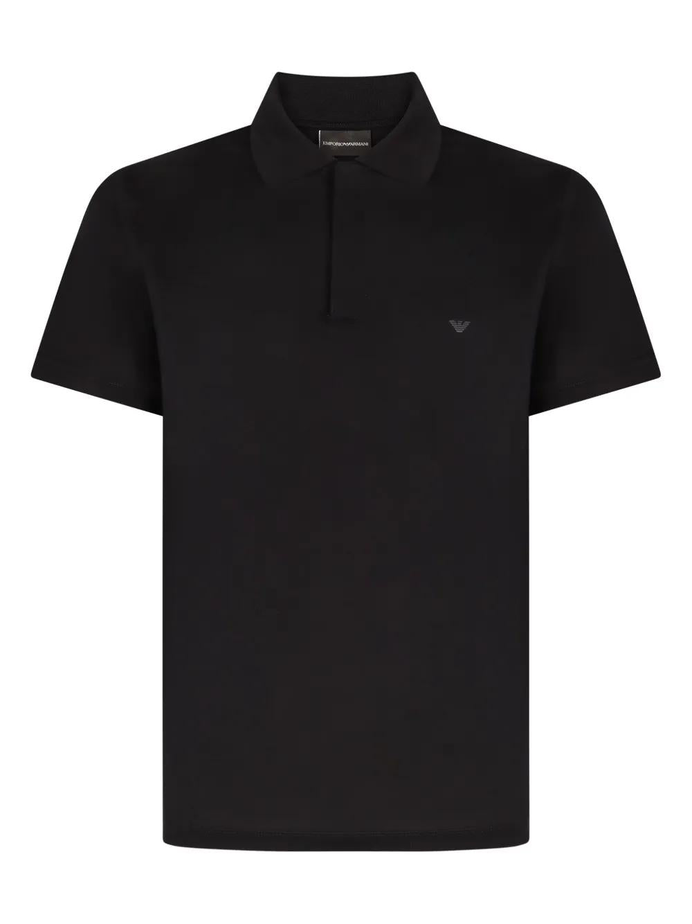 EMPORIO ARMANI Cotton Polo Shirt with Logo - Short Sleeve