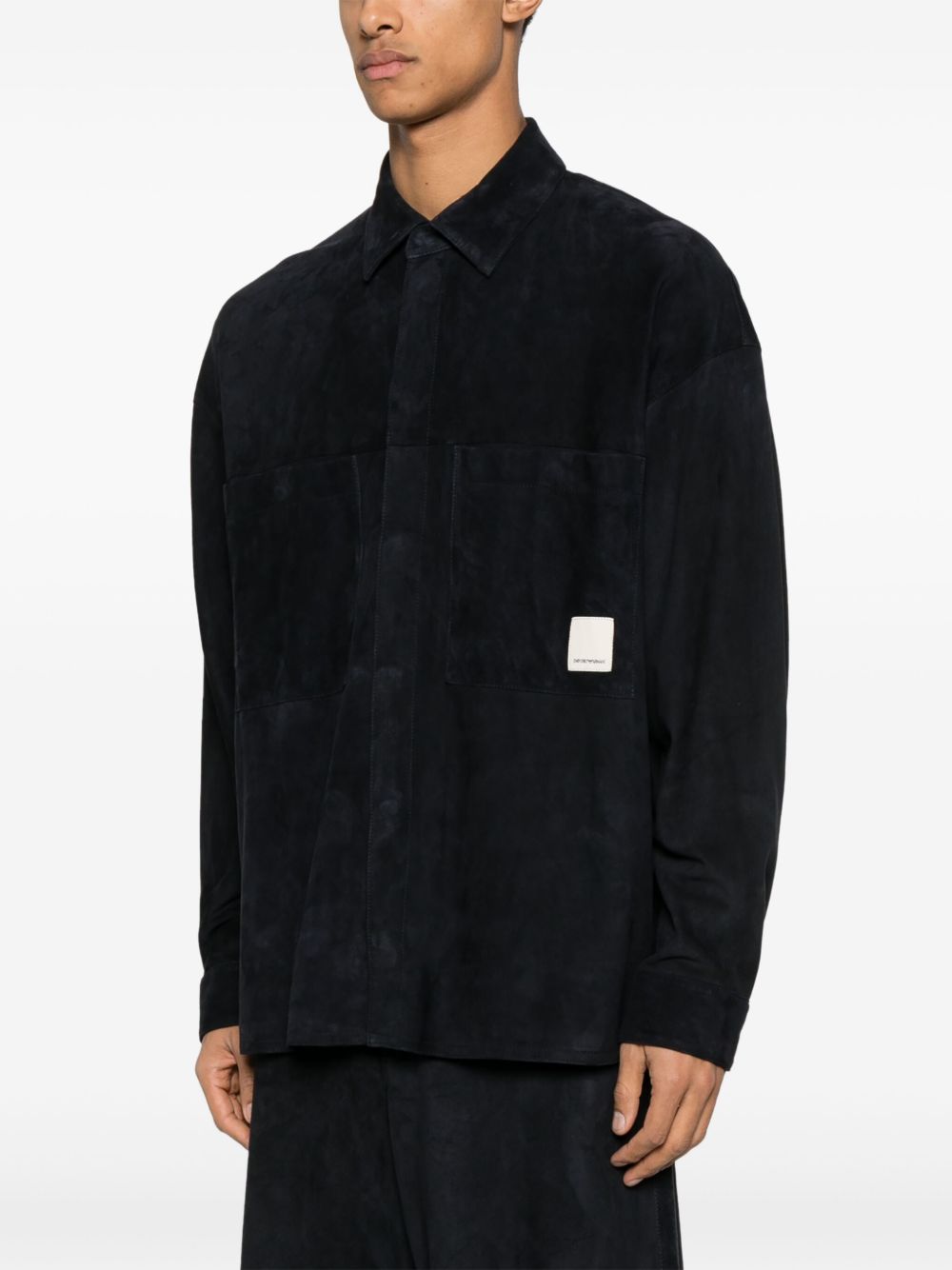 EMPORIO ARMANI Luxurious Leather Shirt for Men - SS25 Collection