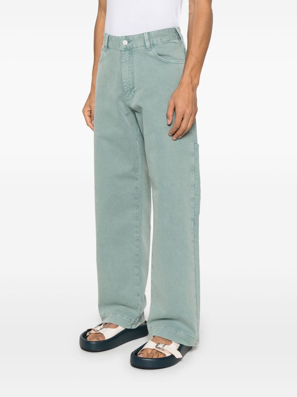 EMPORIO ARMANI Men's Classic Denim Cotton Jeans - Clear Blue