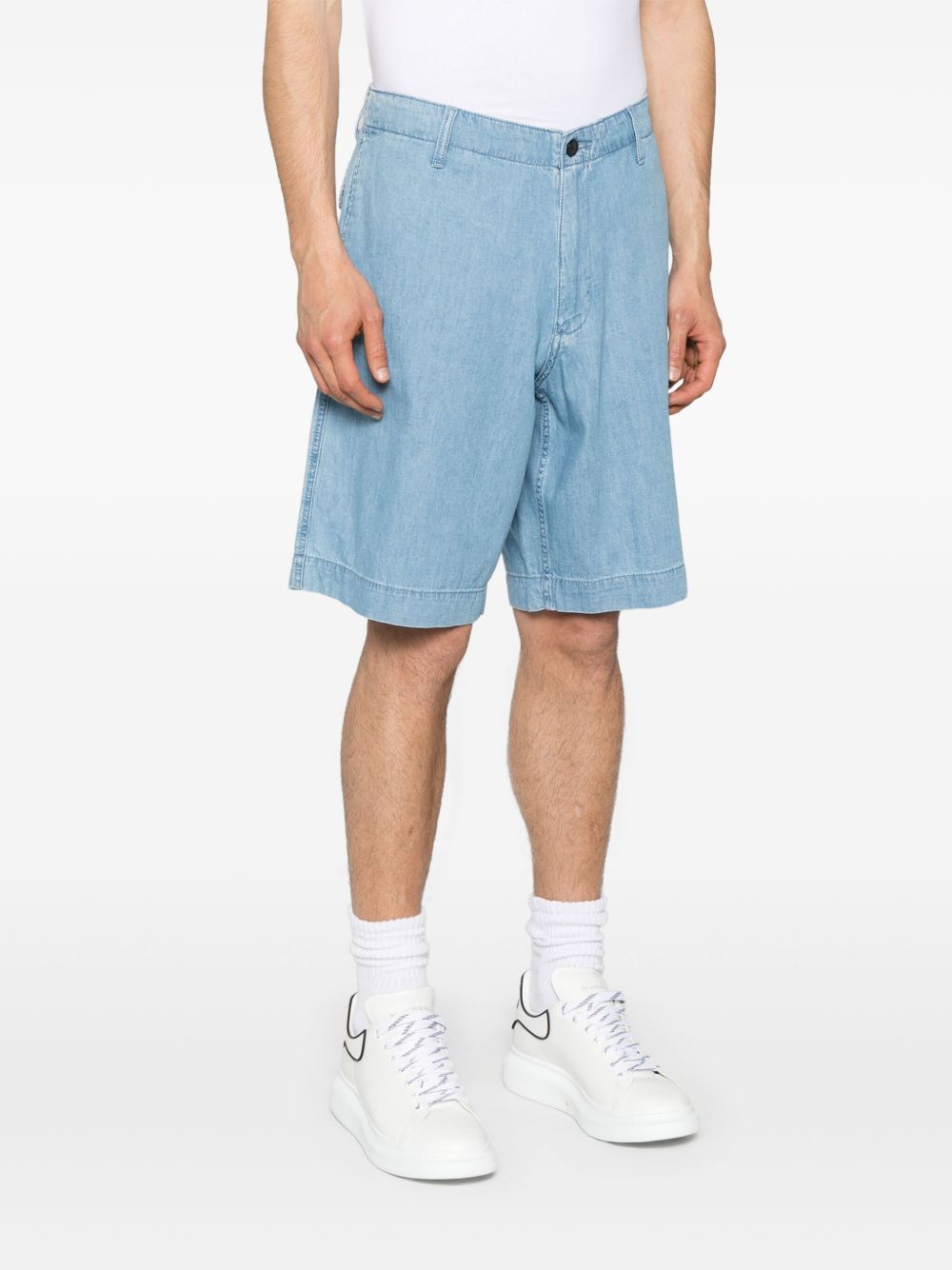 EMPORIO ARMANI Men's Organic Cotton Denim Bermuda Shorts