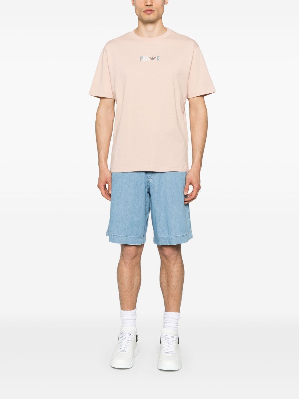 EMPORIO ARMANI Men's Organic Cotton Denim Bermuda Shorts