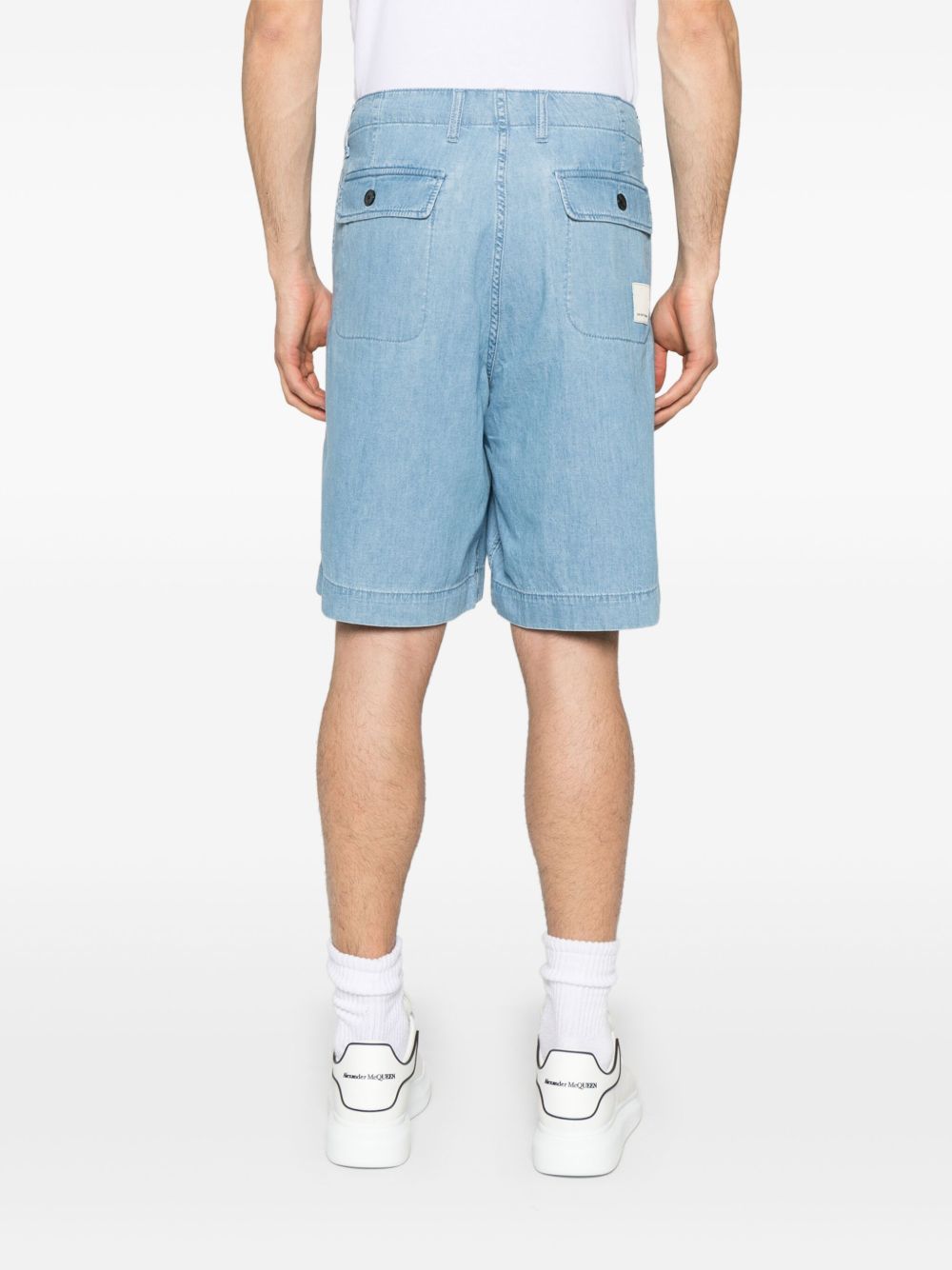EMPORIO ARMANI Men's Organic Cotton Denim Bermuda Shorts