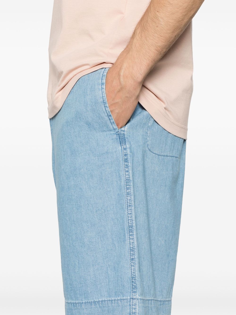 EMPORIO ARMANI Men's Organic Cotton Denim Bermuda Shorts