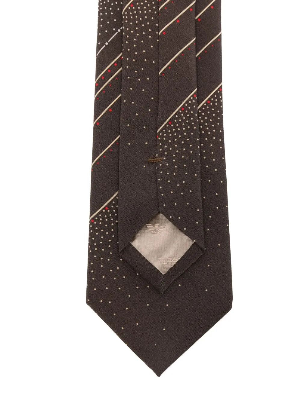 EMPORIO ARMANI Silk Paten Tie for Men - FW25 Collection