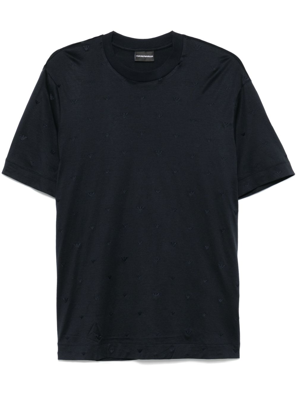 EMPORIO ARMANI Allover Logo Crew Neck T-Shirt for Men