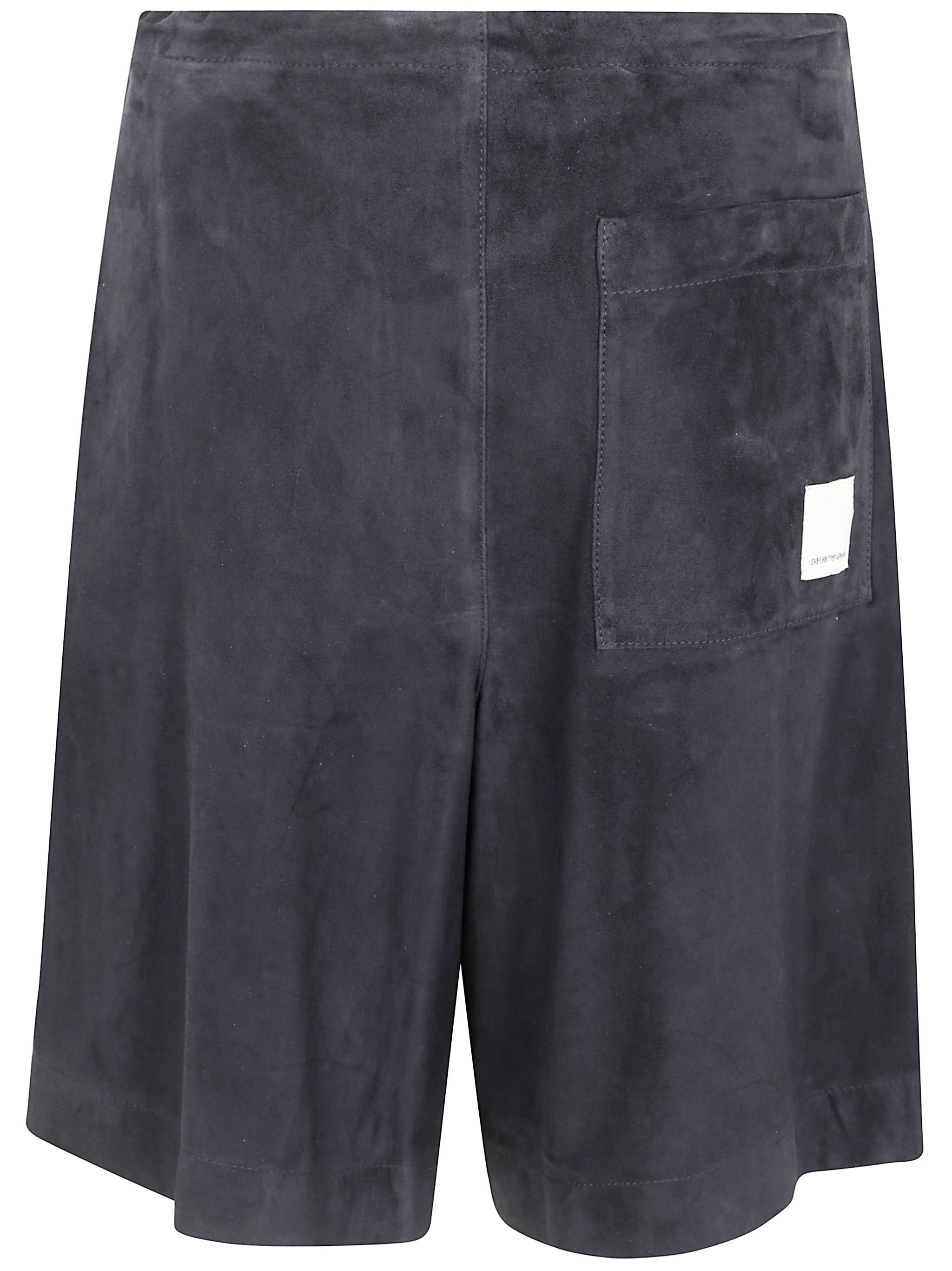 EMPORIO ARMANI Men's Suede Bermuda Shorts